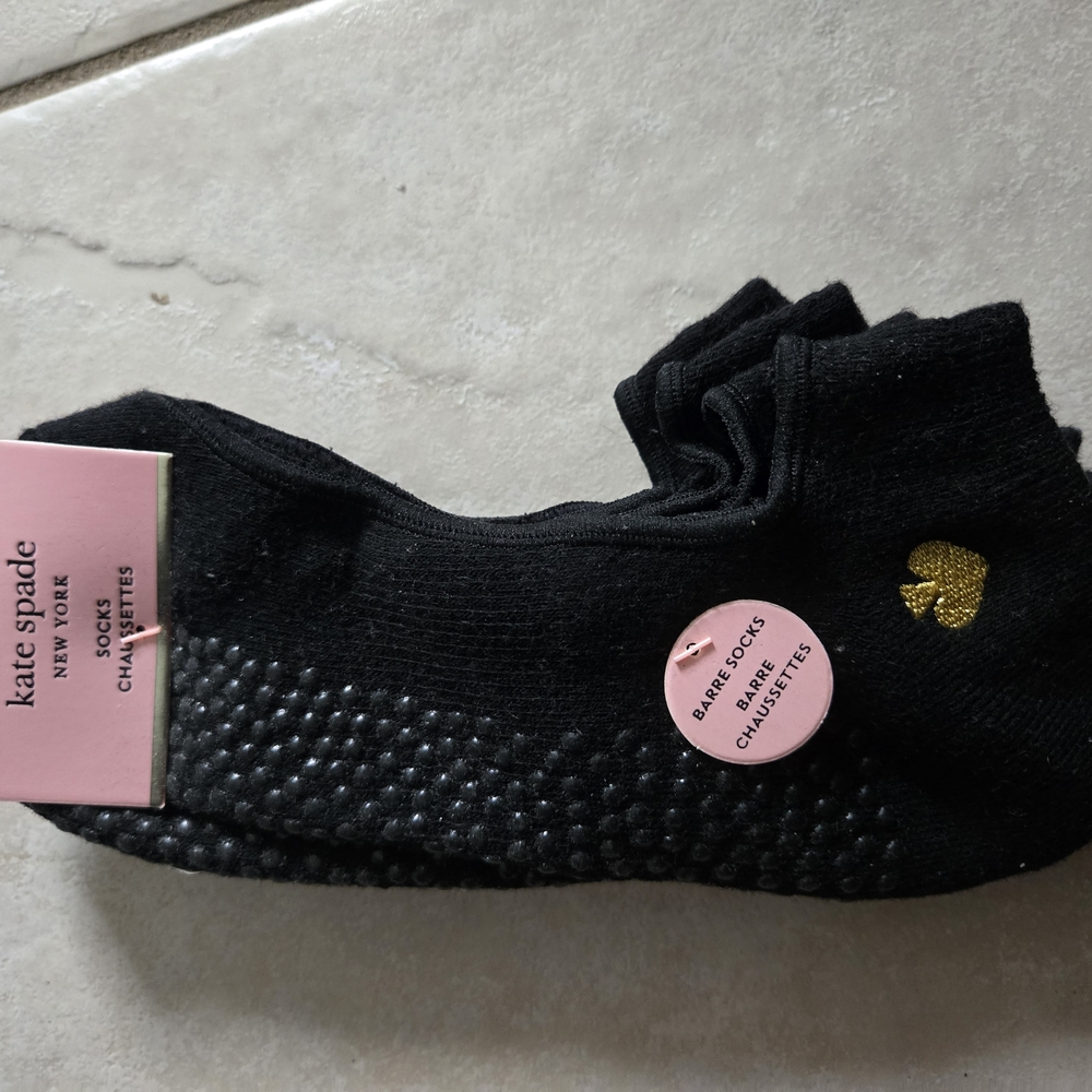 Kate Spade Black Socks with Gold Accent